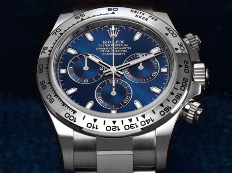 Rolex daytona silver blue